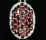 Роскошное кольцо с гранатами Серебро 925