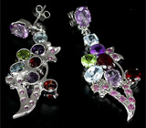 Серьги из коллекции «MultiStone» Серебро 925