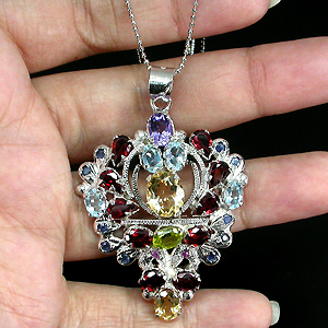 Кулон из коллекции «MultiStone» с самоцветами