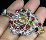 Кулон из коллекции «MultiStone» с самоцветами Серебро 925