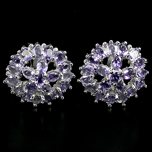 Роскошные серьги с иолитами