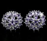 Роскошные серьги с иолитами Серебро 925