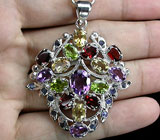 Кулон из коллекции «MultiStone» с самоцветами Серебро 925