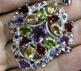 Кулон из коллекции «MultiStone» с самоцветами Серебро 925