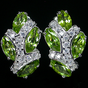 Замечательные серьги с перидотами