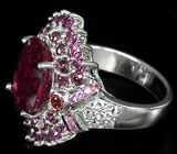 Кольцо с сапфирами и гранатами Серебро 925