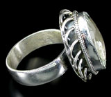 Кольцо с зеленым аметистом Серебро 925