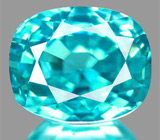 Кольцо с чистейшим голубым цирконом и бриллиантами Золото