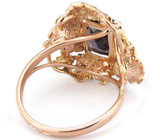 Кольцо с титановой шпинелью и бриллиантами Золото