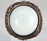 Перстень с белым опалом и сапфирами Серебро 925