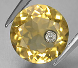 Золотистый цитрин с бриллиантом 