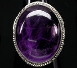 Кольцо со сливовым аметистом Серебро 925