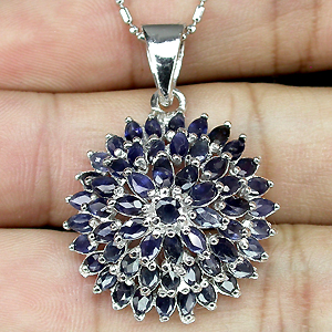 Кулон с синими сапфирами