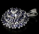 Кулон с синими сапфирами Серебро 925