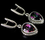 Серьги с мистическими топазами Серебро 925
