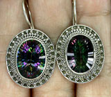 Серьги с мистическими топазами Серебро 925