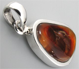 Кулон с огненным мексиканским агатом Серебро 925