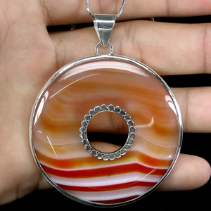 Крупный кулон из коллекции «Geometry» с агатом