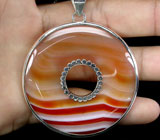 Крупный кулон из коллекции «Geometry» с агатом Серебро 925