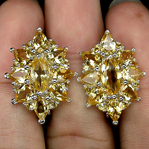 Великолепные серьги с цитринами