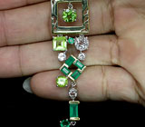 Авторский кулон в зеленых тонах Серебро 925