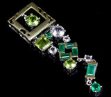 Авторский кулон в зеленых тонах Серебро 925