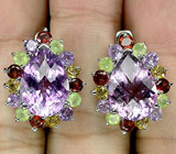 Замечательные серьги с самоцветами Серебро 925