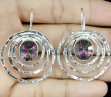Оригинальные серьги с мистическими топазами Серебро 925