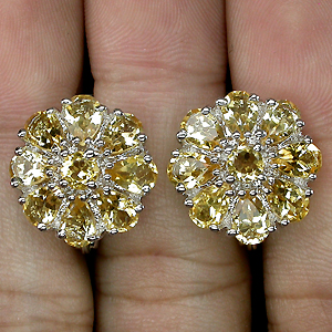 Симпатичные серьги с цитринами