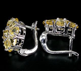 Симпатичные серьги с цитринами Серебро 925