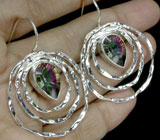 Оригинальные серьги с мистическими топазами Серебро 925