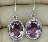 Серьги с аметистами Серебро 925