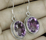 Серьги с аметистами Серебро 925