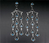 Великолепные серьги с подвесками Серебро 925