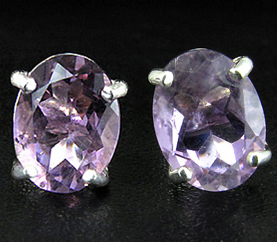 Пусеты с аметистами