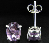 Пусеты с аметистами Серебро 925