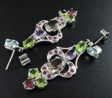 Серьги из коллекции «MultiStone» с самоцветами Серебро 925