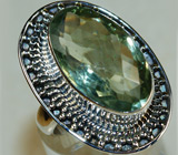 Кольцо с зеленым аметистом Серебро 925