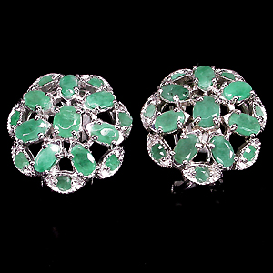 Серьги с изумрудами