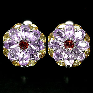 Замечательные серьги с самоцветами