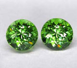 Пара русских демантоидов 1,37 карат 