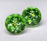 Пара русских демантоидов 1,37 карат 