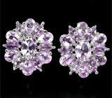 Превосходные серьги с аметистами Серебро 925