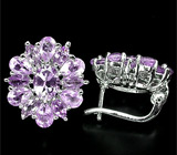 Превосходные серьги с аметистами Серебро 925