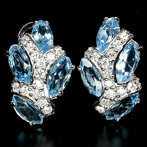 Замечательные серьги с топазами
