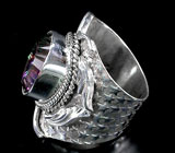 Перстень с ярким мистик-топазом Серебро 925