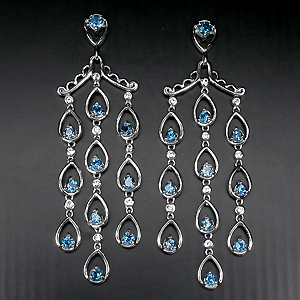 Эффектные серьги с подвесками