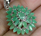 Кулон с изумрудами Серебро 925