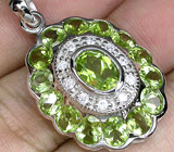 Кулон с яркими перидотами Серебро 925