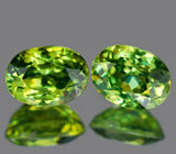 Пара демантоидов гранатов 1,39 карат 